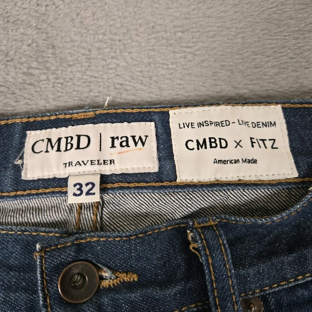 Charles Miller Brand Jeans Mens 32x33 CMBD X Fitz Denim Selvedge Raw USA Made‎